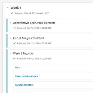 Studio מסייע לך לשמור על ארגון הקורס שלך.